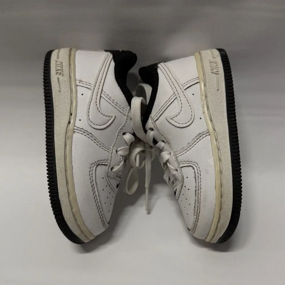 Nike Air Force 1 Low Toddler Unisex Shoe Size 6C White Black Contrast DV1342-100